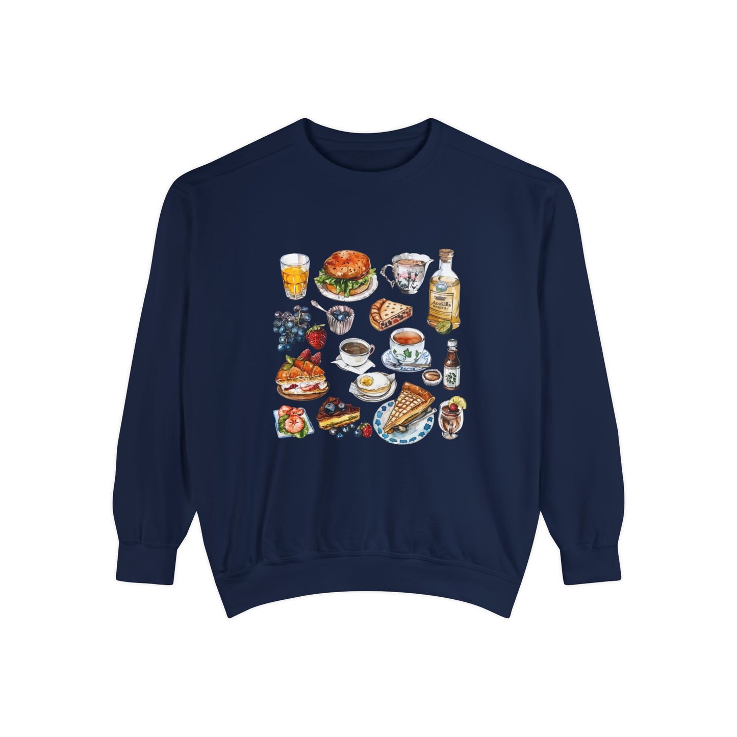 Unisex Garment-Dyed Sweatshirt - Vintage England Icons