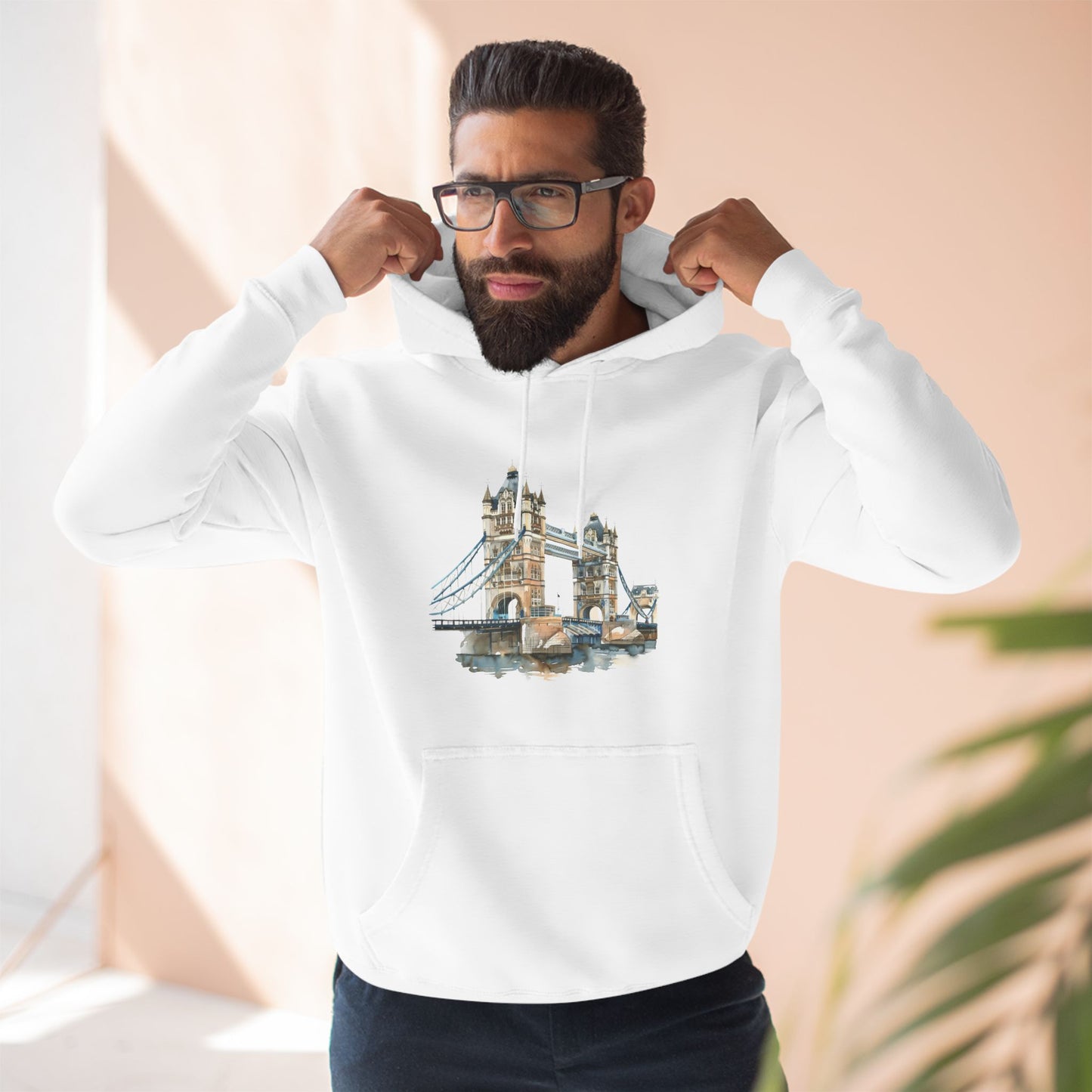 London Bridge Trendy Three-Panel Fleece Hoodie