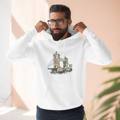 London Bridge Trendy Three-Panel Fleece Hoodie