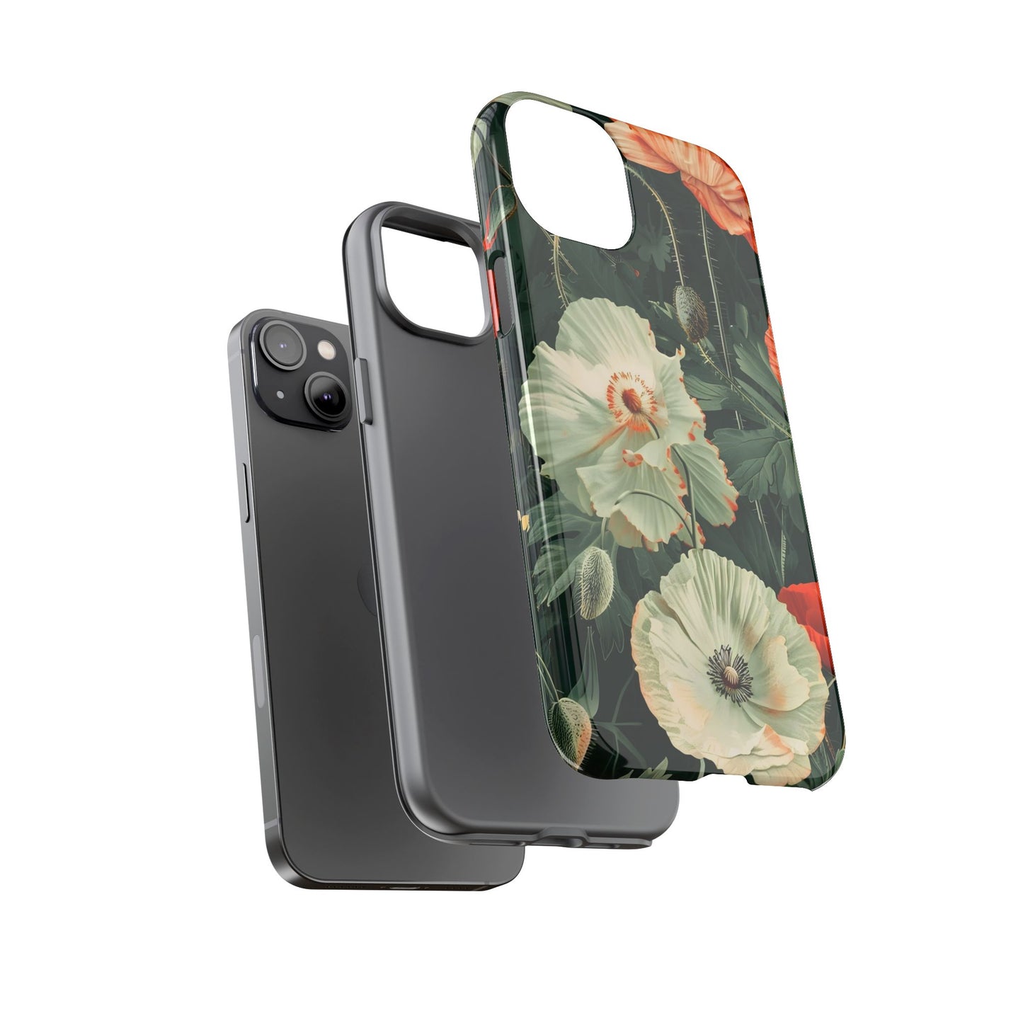Floral Phone Case - Tough Cases, Botanical Design, Gift for Friends, Trendy Mobile Cover, Personalized Phone Accessory