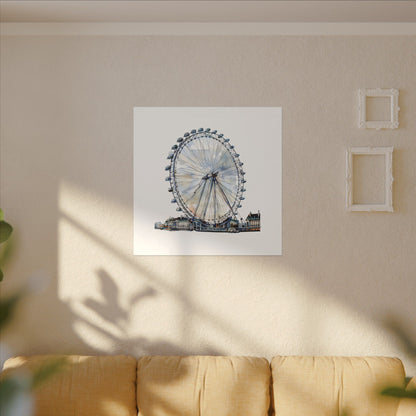 London Eye Canvas Print, Wall Art Decor, Travel Gift, Home Decoration, Unique Art Piece