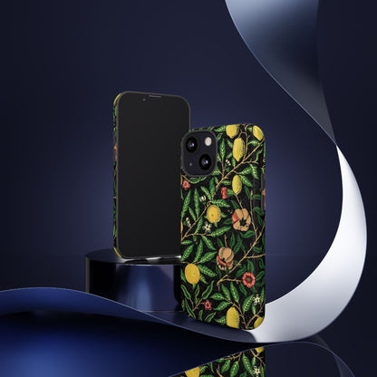 Tough Cases Phone Case, Floral Phone Cover, Tough Phone Protection, Gift for Plant Lovers, Black Background, Eco-Friendly Design