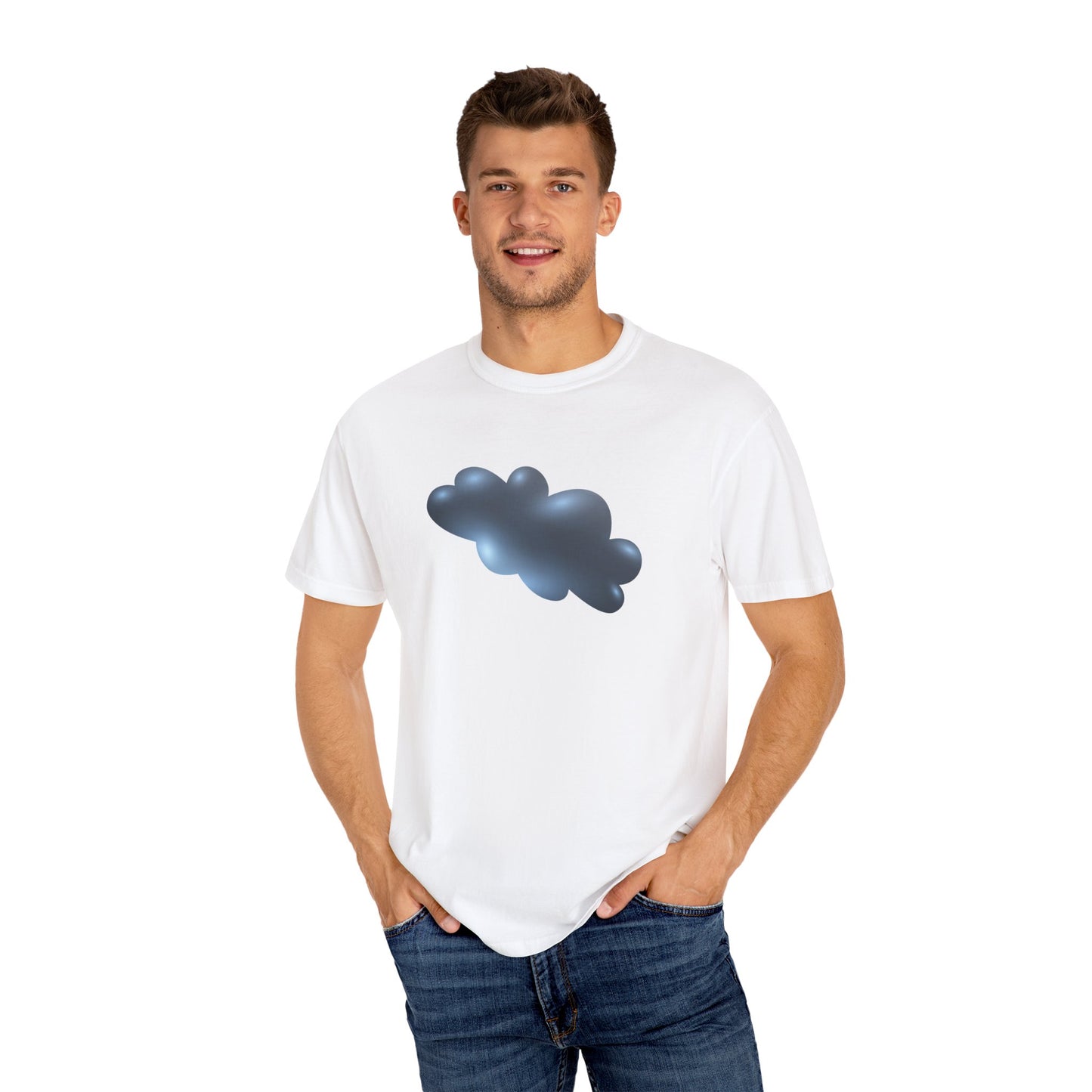 Serene Cloudscape - Dreamy Cloud Elegant Unisex Garment-Dyed T-shirt