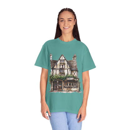 Unisex Garment-Dyed T-shirt - Heritage in Stone - Traditional British Village Homes