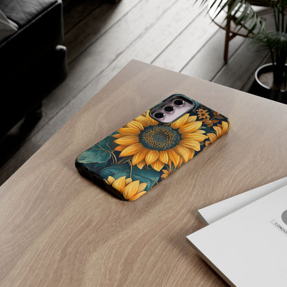 Sunflower Phone Case - Bright Floral Design, Stylish Tough Cover for Sunflower Lovers, Gift for Plant Enthusiasts, Mom Gift, Nature Lovers