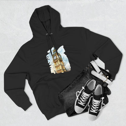 Three-Panel Fleece Hoodie - Big Ben - The Heartbeat of London