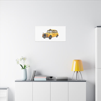Vintage Taxi Matte Canvas, Stretched, 0.75" (Multi-Size)