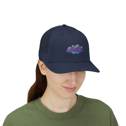 Shimmering Cloud Snapback Trucker Cap | Stylish Outdoorsy Hat, Trendy Gift for Her & Him, Perfect for Parties, Festivals, Summer Adventures