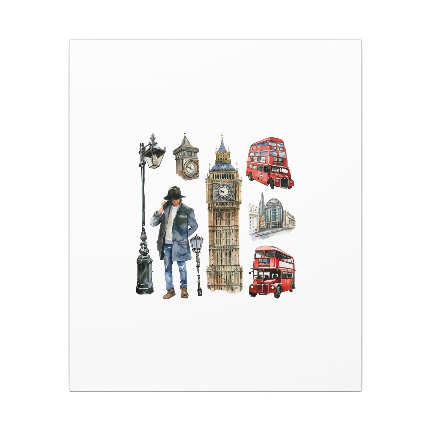 Canvas Art Print, London Skyline, Home Decor, Wall Art, Gift Idea, Travel Memories, Modern Wall Art