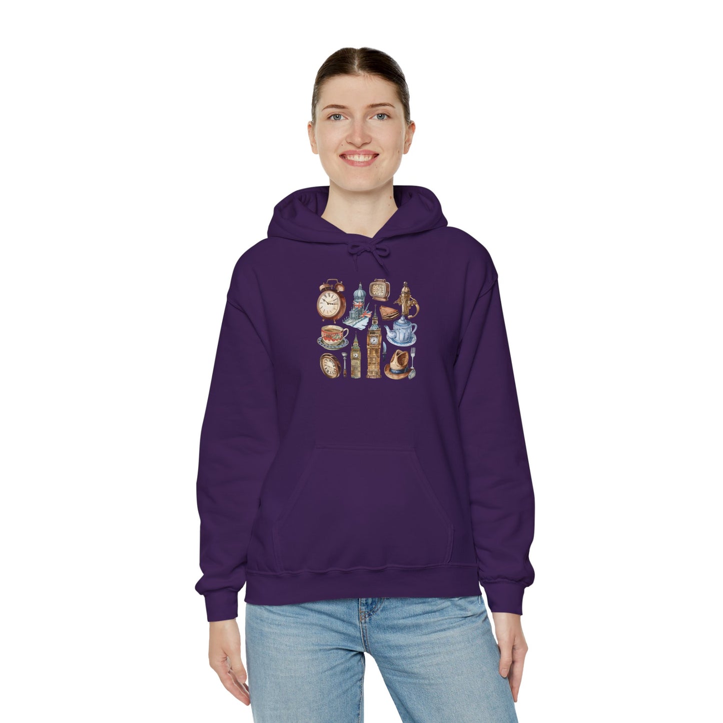 Unisex Heavy Blend™ Hooded Sweatshirt - Old World Charm - British Pub Traditions