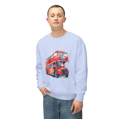 Unisex Lightweight Crewneck Sweatshirt - British English Bus