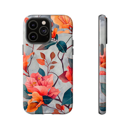 Floral Phone Case, Tough Cases, Flower Power, Gift for Her, Decorative Phone Cover, Trendy Accessories, Everyday Style