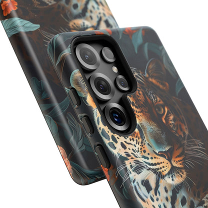 Wildlife Phone Case with Leopard Design | Tough Cases, Animal Prints, Floral Phone Cover, Gift for Nature Lovers, Unique Phone Accessories