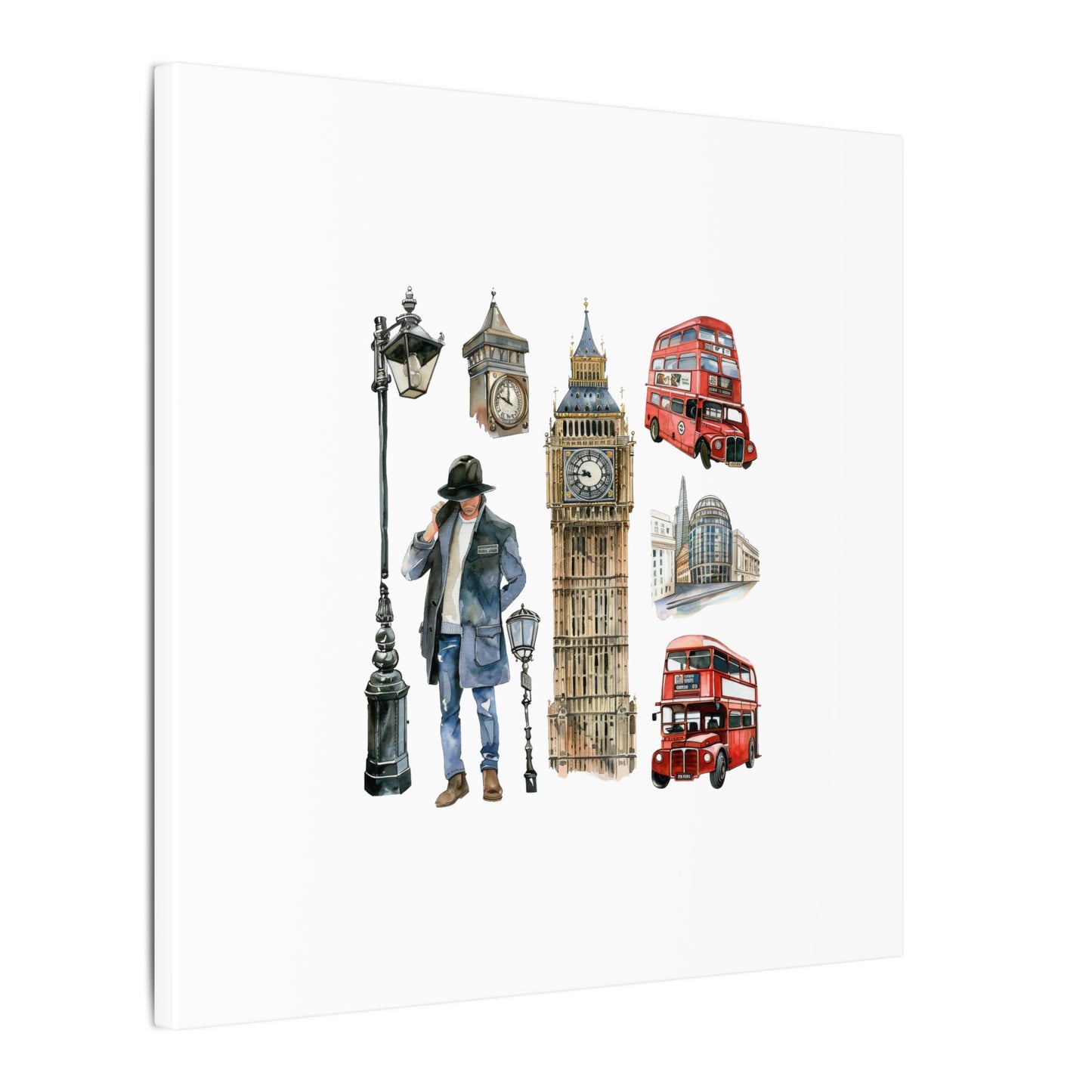 Canvas Art Print, London Skyline, Home Decor, Wall Art, Gift Idea, Travel Memories, Modern Wall Art