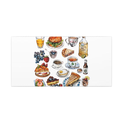 Breakfast Feast Canvas Print, Food Art, Kitchen Decor, Gifting for Food Lovers, Brunch Vibes, Wall Art