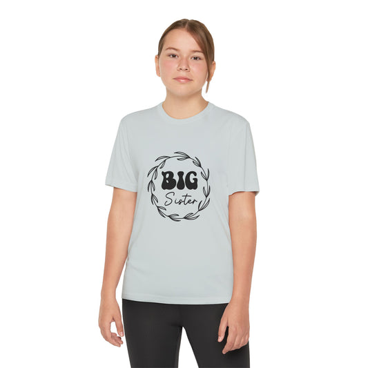 Big Sister Youth Tee - Lightweight Competitor T-Shirt for Celebrating Sibling Bonds