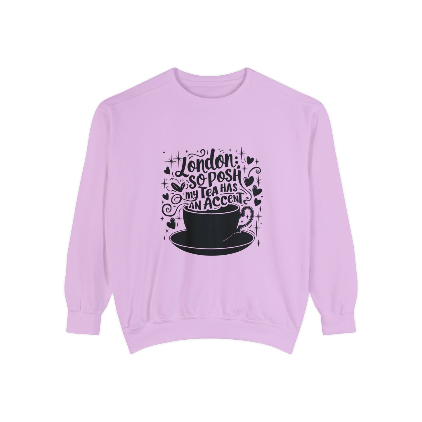 Unisex Garment-Dyed Sweatshirt Trendy - London's Nostalgic Tea