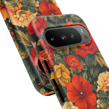 Floral Phone Case, Tough Cases, Decorative Tech Accessories, Gift for Her, Nature Lover Gift, Boho Style Case, Spring Floral Cover