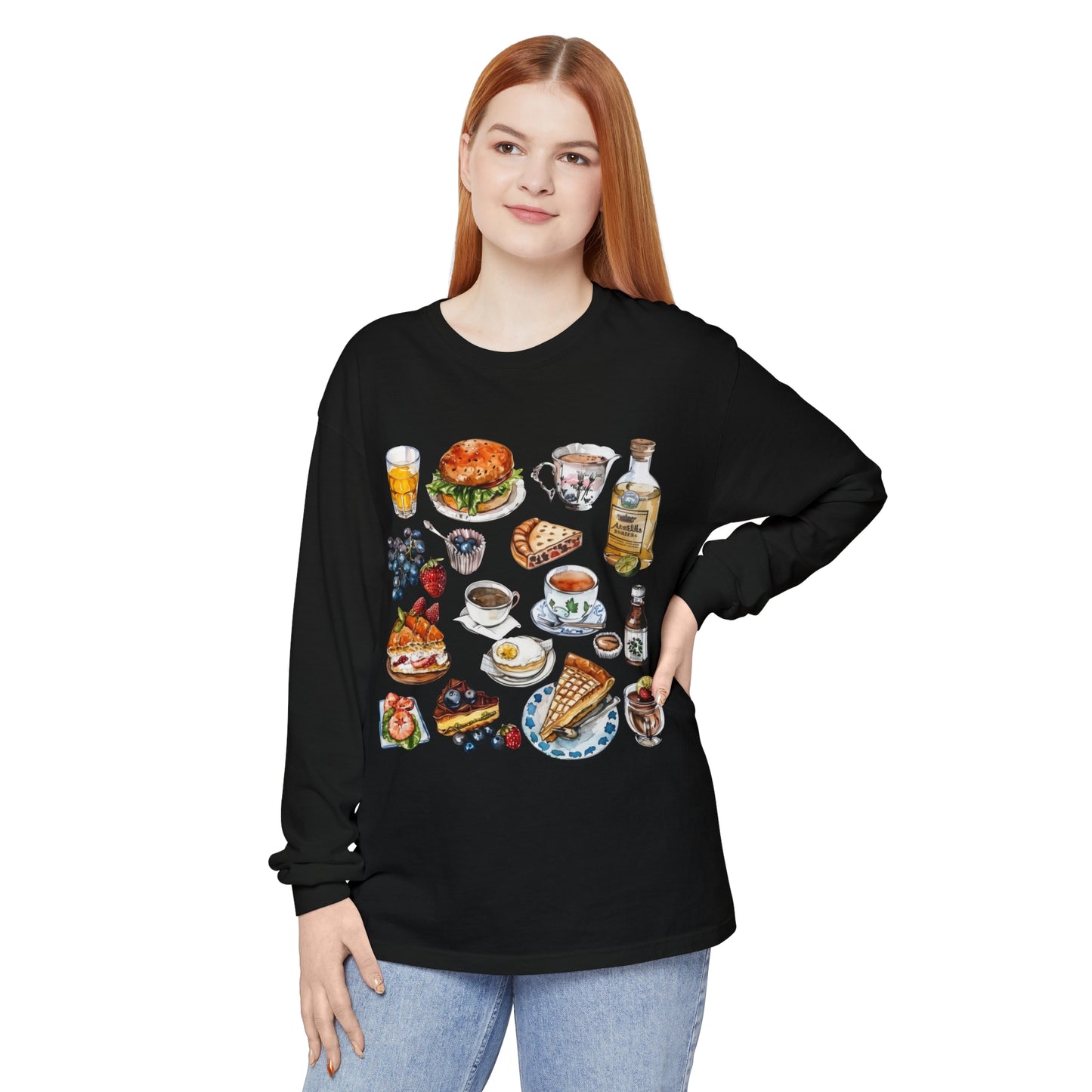 Unisex Garment-dyed Long Sleeve T-Shirt - Classic England - A Collection of Iconic Imagery