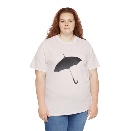 Unisex Heavy Cotton Tee - Regal Royal Umbrella - Elegant and Majestic