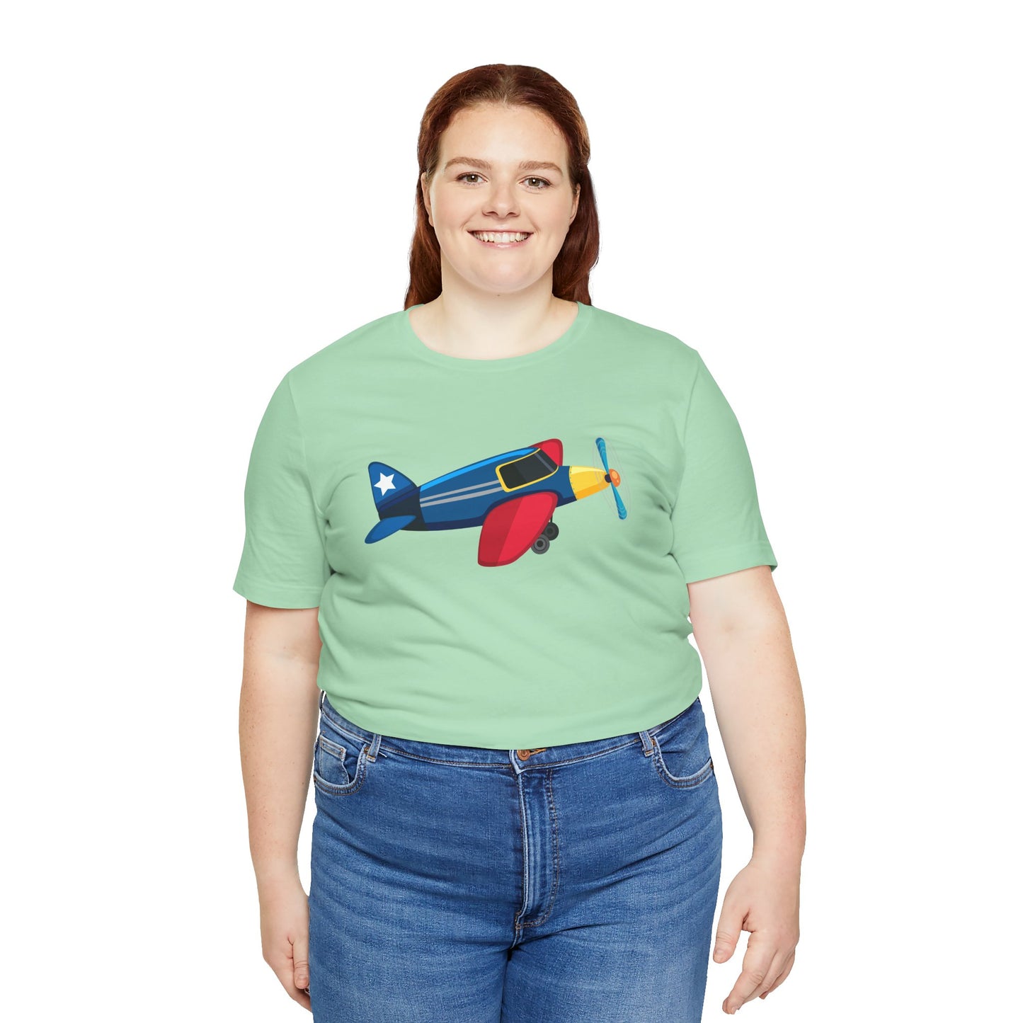 Unisex Jersey Short Sleeve Tee - Vintage Airplane Illustration - Retro Aviation Design