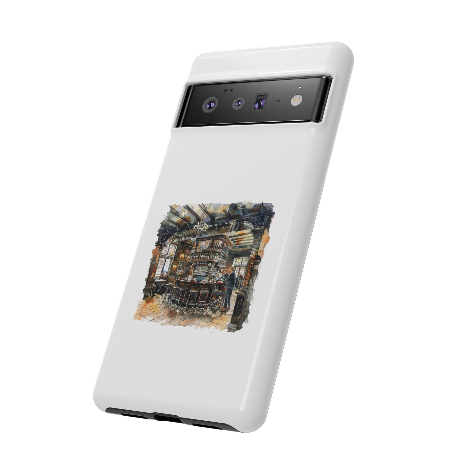 Stylish Tough Case for Phone - Cozy Cafe Artwork Design