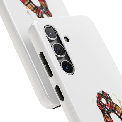 Cozy Plaid Scarf Phone Case - Tough Protection for Winter Style