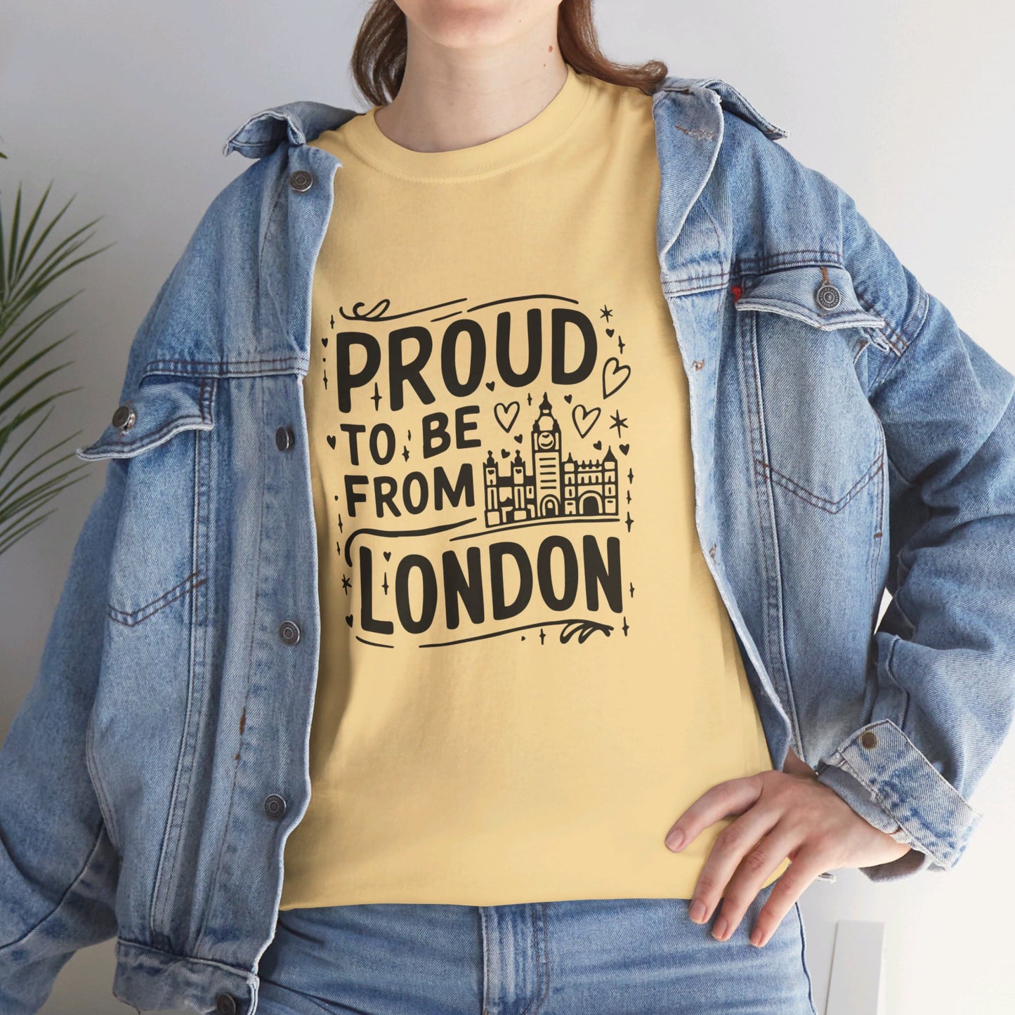 Proud to be from London Watercolor Art Collection Breathable Unisex Cotton T-Shirt