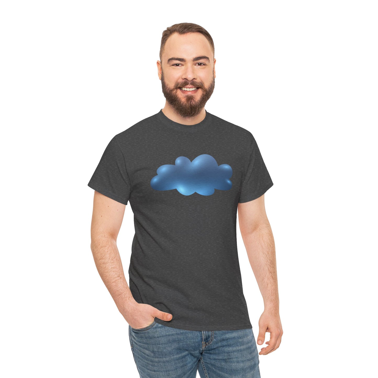 Unisex Heavy Cotton T-Shirt - Classy Serene Cloudscape - Dreamy Cloud