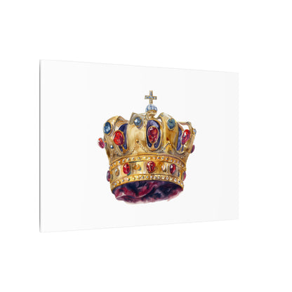 Crown Art Print, Royal Wall Decor, Matched for Home or Office, Gift for Art Lovers, Unique Royalty Artwork
