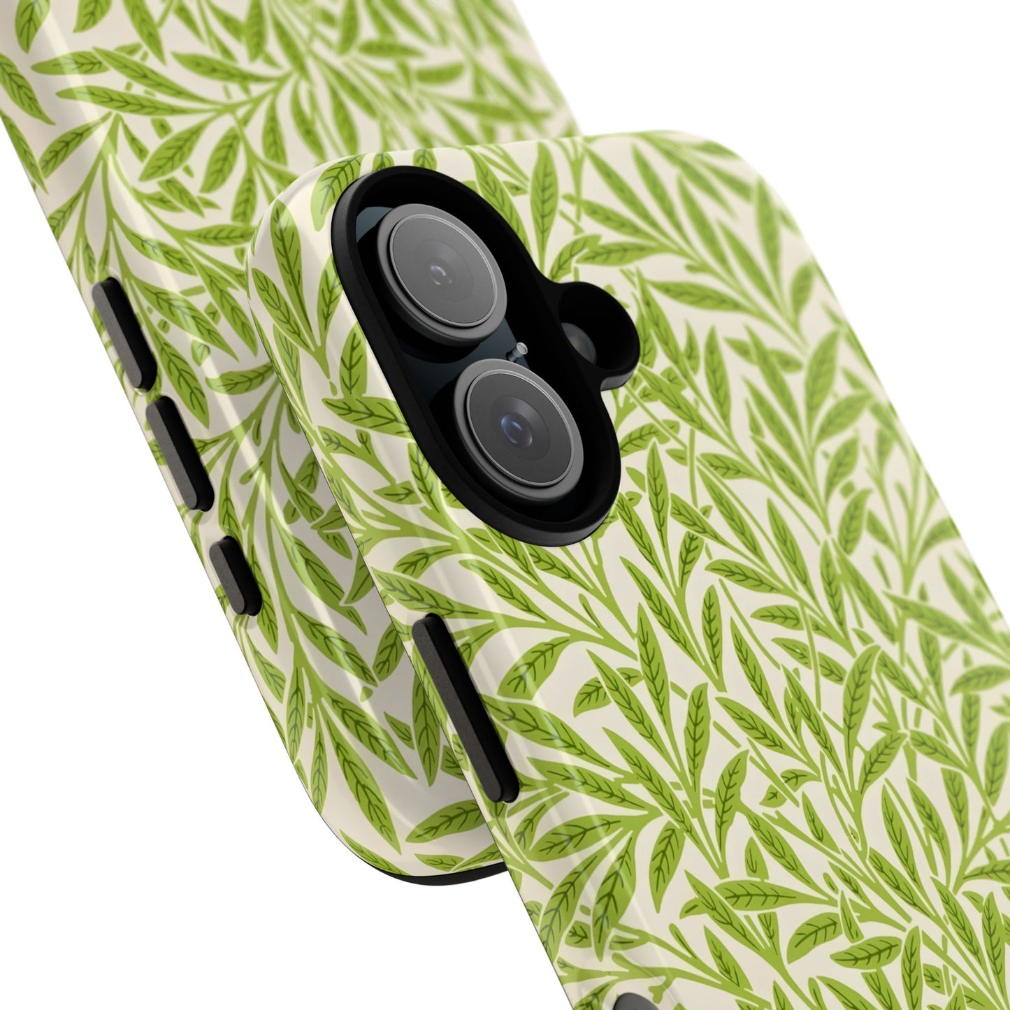 Green Leaf iPhone Case, Tough Cases, Botanical Phone Protection, Eco-Friendly Cover, Nature Lover Gift, Trendy Cell Phone Accessory