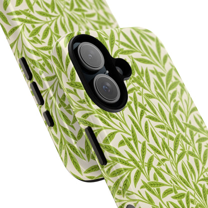 Green Leaf iPhone Case, Tough Cases, Botanical Phone Protection, Eco-Friendly Cover, Nature Lover Gift, Trendy Cell Phone Accessory