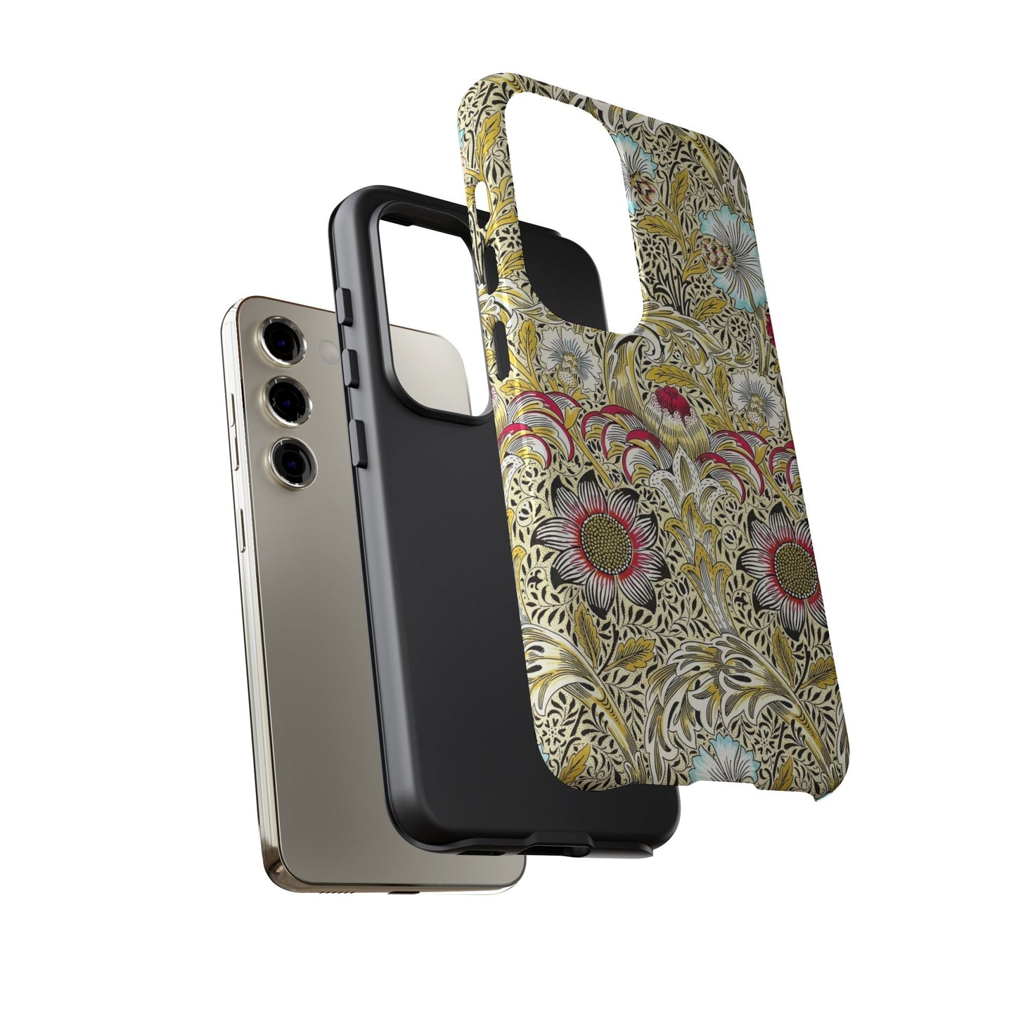 Floral Phone Case - Tough Cases, Floral Design, Stylish, Protective, Unique Gift for Her, Phone Accessories