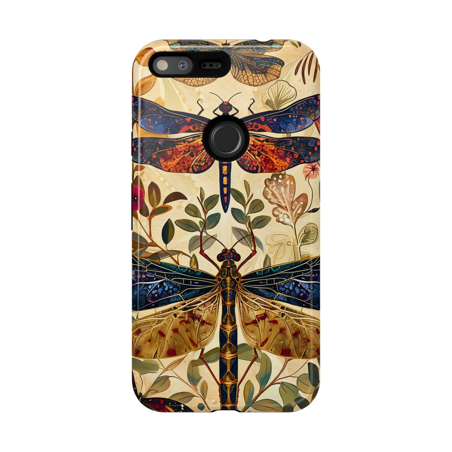 Vintage Dragonfly Phone Case, Nature Inspired, Tough Cases, Eco-Friendly Gift, Bohemian Style, Insect Design