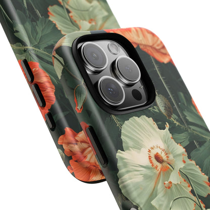 Floral Phone Case - Tough Cases, Botanical Design, Gift for Friends, Trendy Mobile Cover, Personalized Phone Accessory