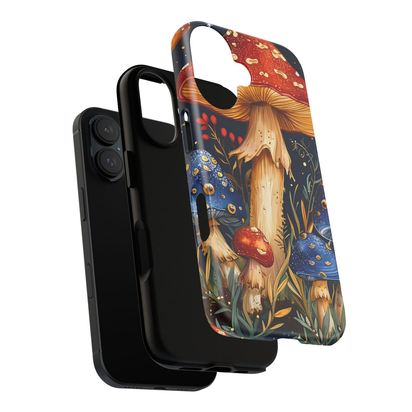 Colorful Mushroom Phone Case, Tough Cases with Nature Design, Gift for Nature Lovers, Artistic Phone Protector, Gift for Her