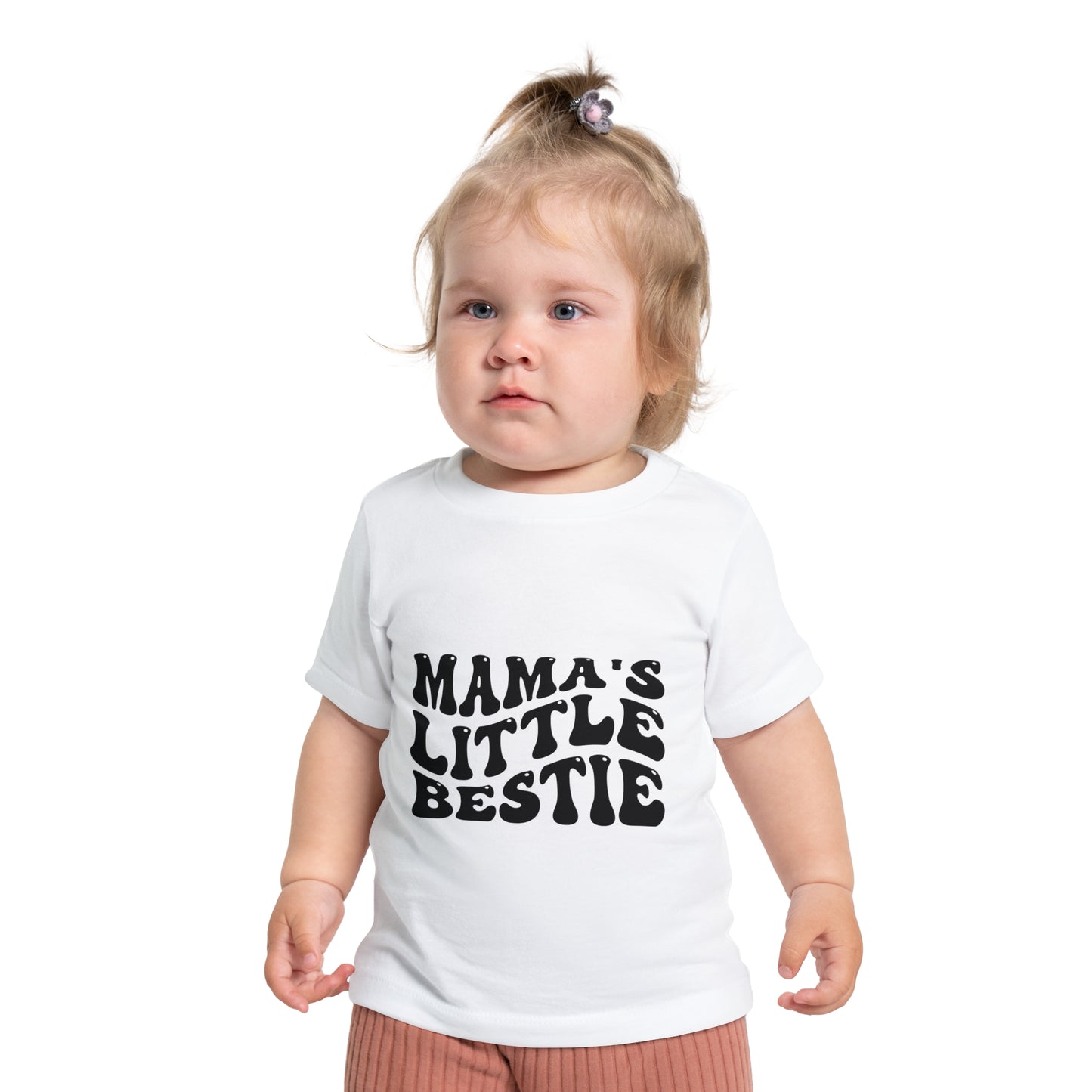 Mama's Little Bestie Baby T-Shirt - Cute Infant Tee for New Parents