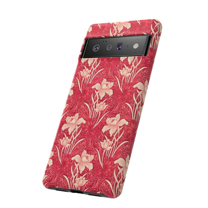 Floral Tough Phone Case - Durable, Stylish Accessory, Perfect Gift for Her, Floral Pattern, Customizable, Ideal for Daily Use