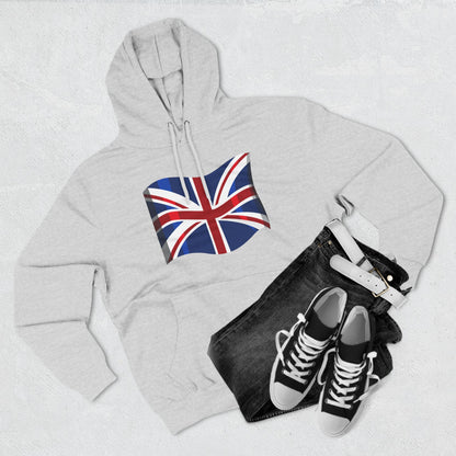 Three-Panel Fleece Hoodie  - The Flag of the United Kingdom