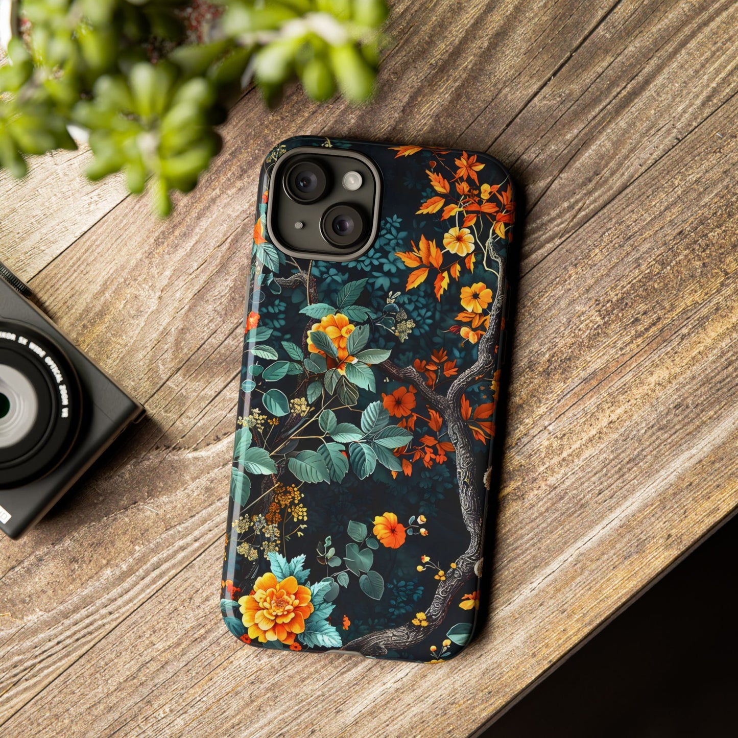 Floral Phone Case | Tough Cases, Protective Cover, Gift for Her, Autumn Vibes, Floral Phone Accessory, Unique Design