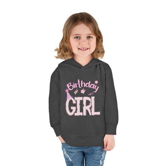 Toddler Pullover Fleece Hoodie birthday girl