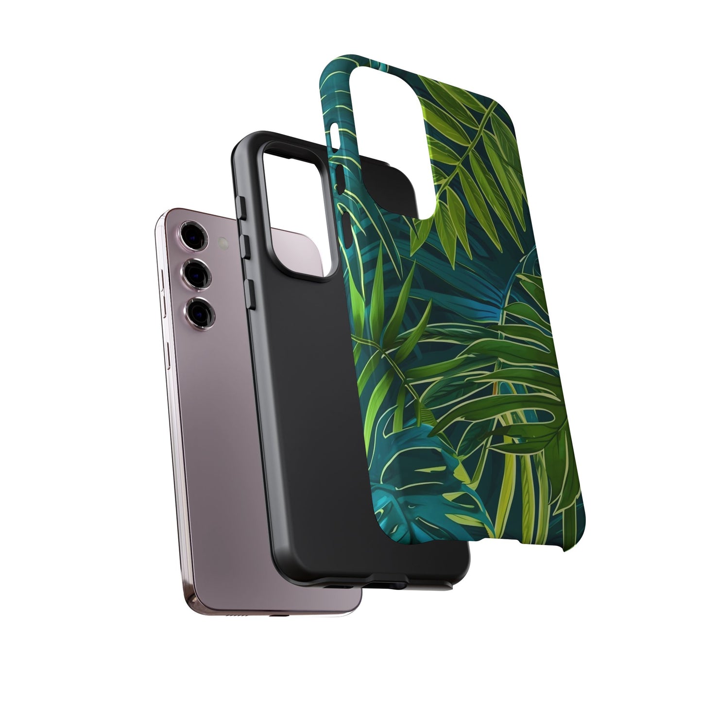 Tropical Phone Case - Durable Green Leaf Design, Eco-Friendly Gift, Trendy Accessory, Nature Lover's Case, Summer Vibes