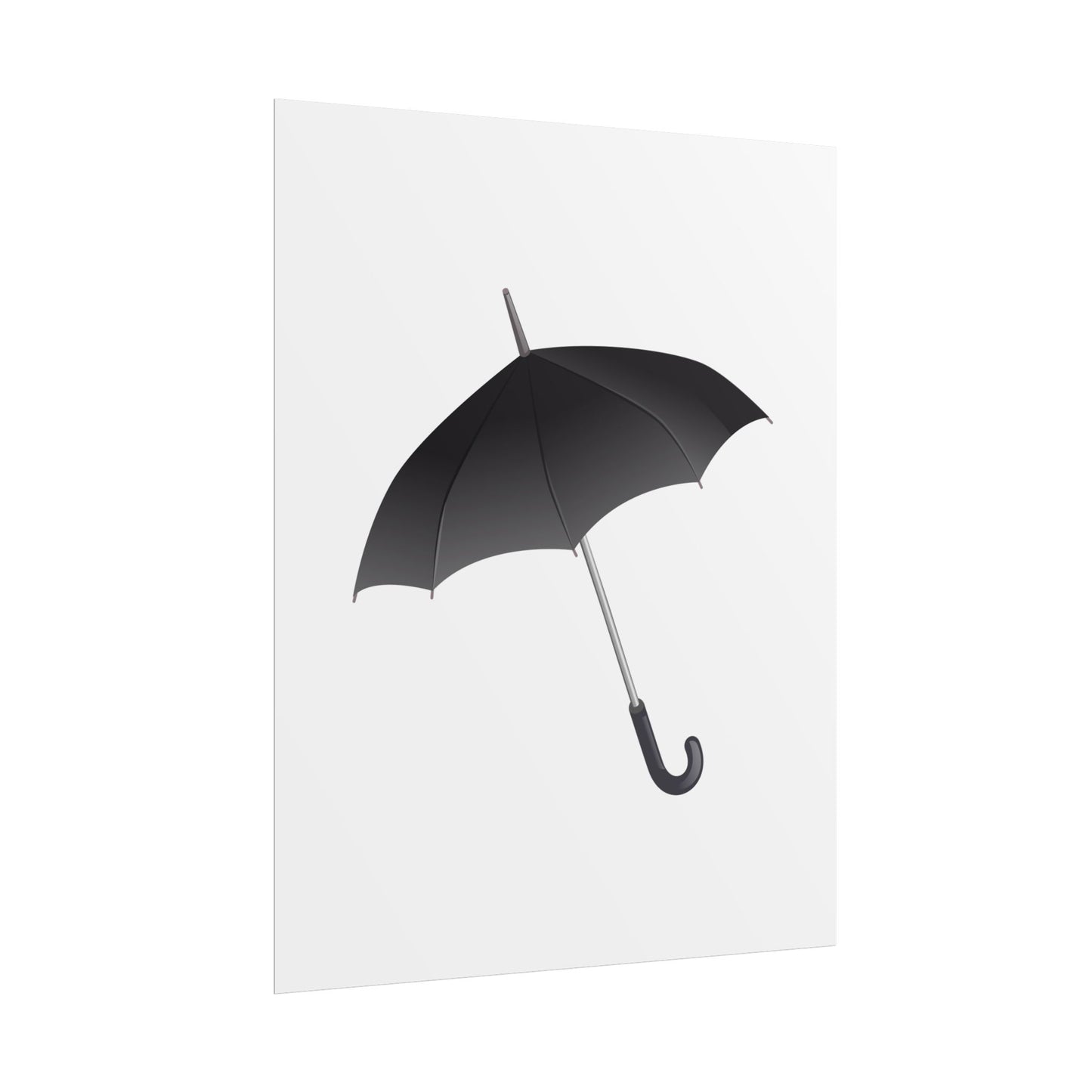 Minimalist Umbrella Wall Art, Chic Home Decor Print, Stylish Poster, Rental Friendly Artwork, Black Umbrella Decor