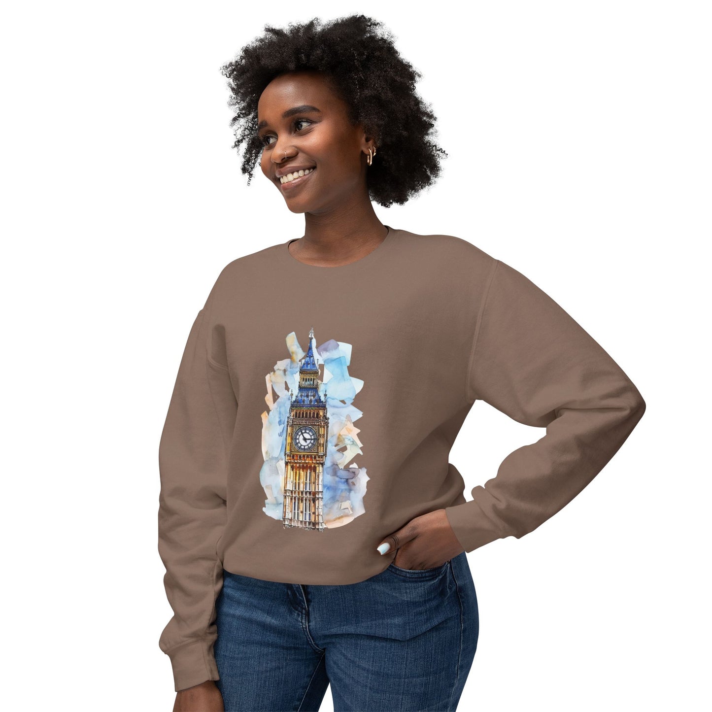 Unisex Lightweight Crewneck Sweatshirt - Majestic Big Ben