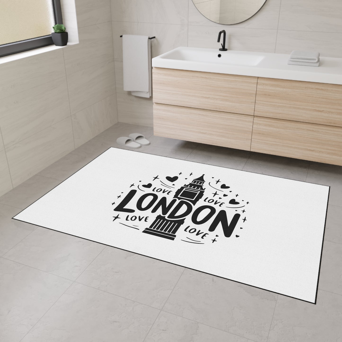 London Love Heavy Duty Floor Mat | Home Decor, Entryway Rug, Gift for Travelers, Living Room Accessory, Fun Doormat