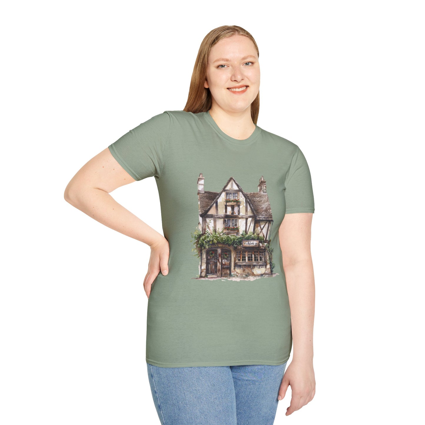 Unisex Softstyle T-Shirt - Heritage in Stone - Traditional British Village Homes