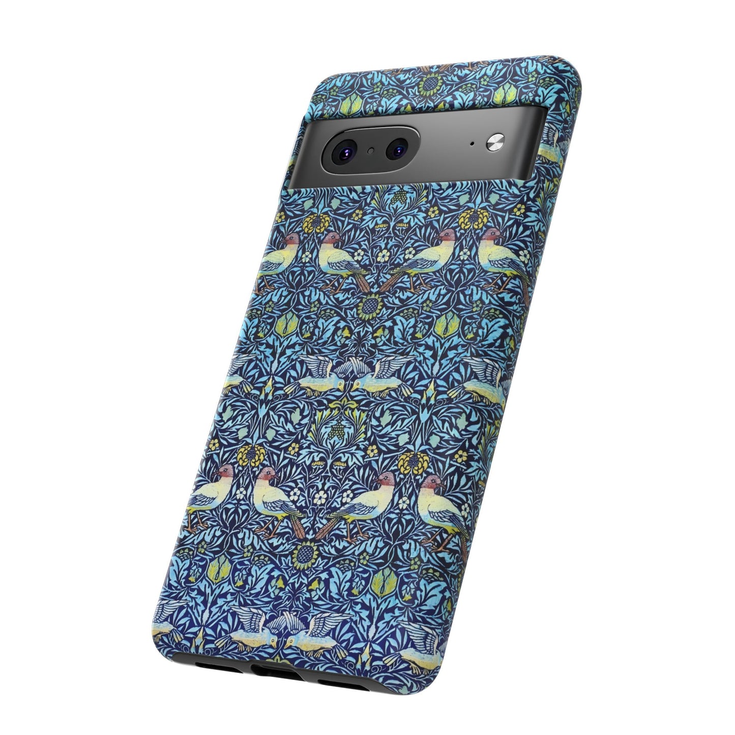 Bird and Floral Pattern Phone Case, Tough Cases, Gift for Nature Lovers, Eco-friendly, Custom Phone Accessories, All-Occasion
