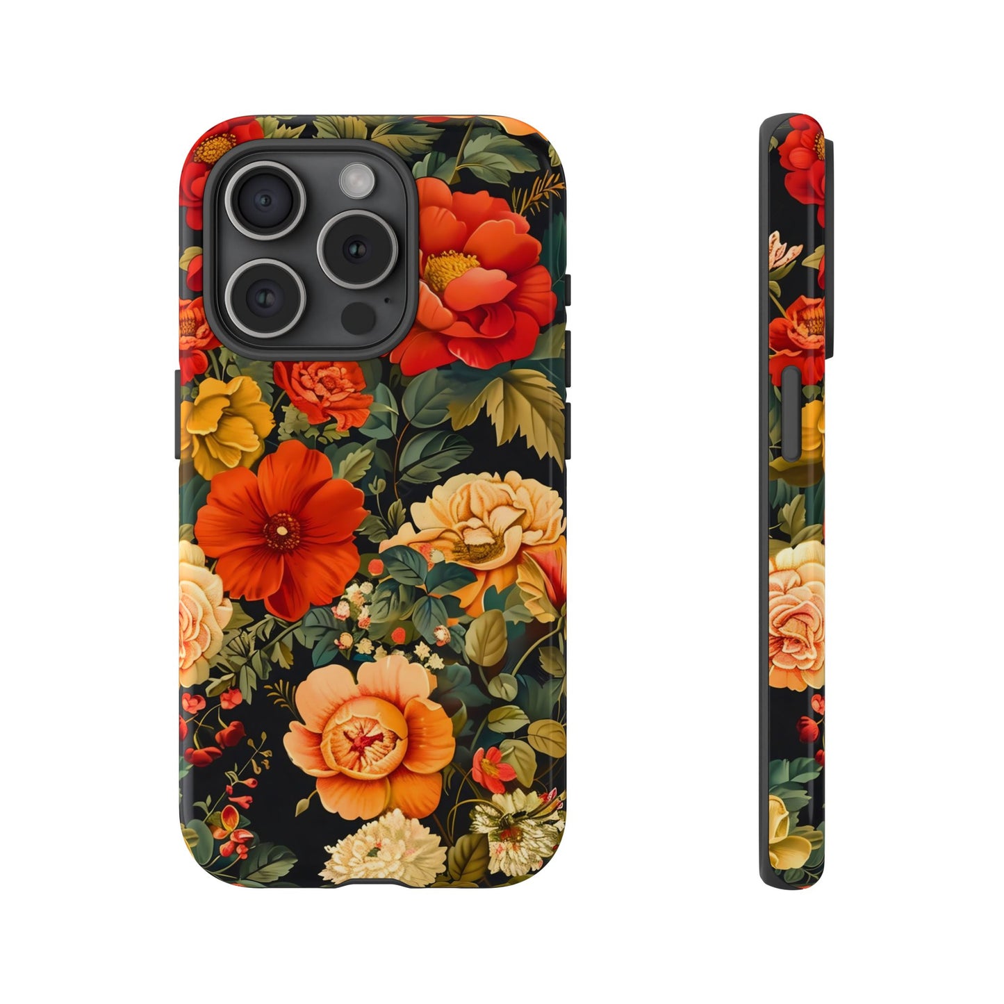 Floral Phone Case, Tough Cases, Decorative Tech Accessories, Gift for Her, Nature Lover Gift, Boho Style Case, Spring Floral Cover