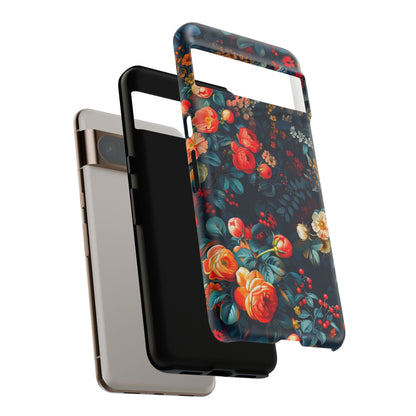 Floral Phone Case, Tough Cases for Protection, Vibrant Floral Design, Chic Gift for Her, Stylish Accessories