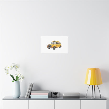 Vintage Taxi Matte Canvas, Stretched, 0.75" (Multi-Size)